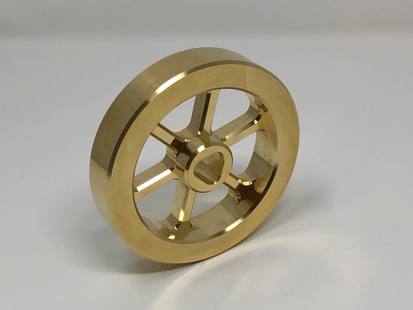 Flywheel, Brass, 4-inch